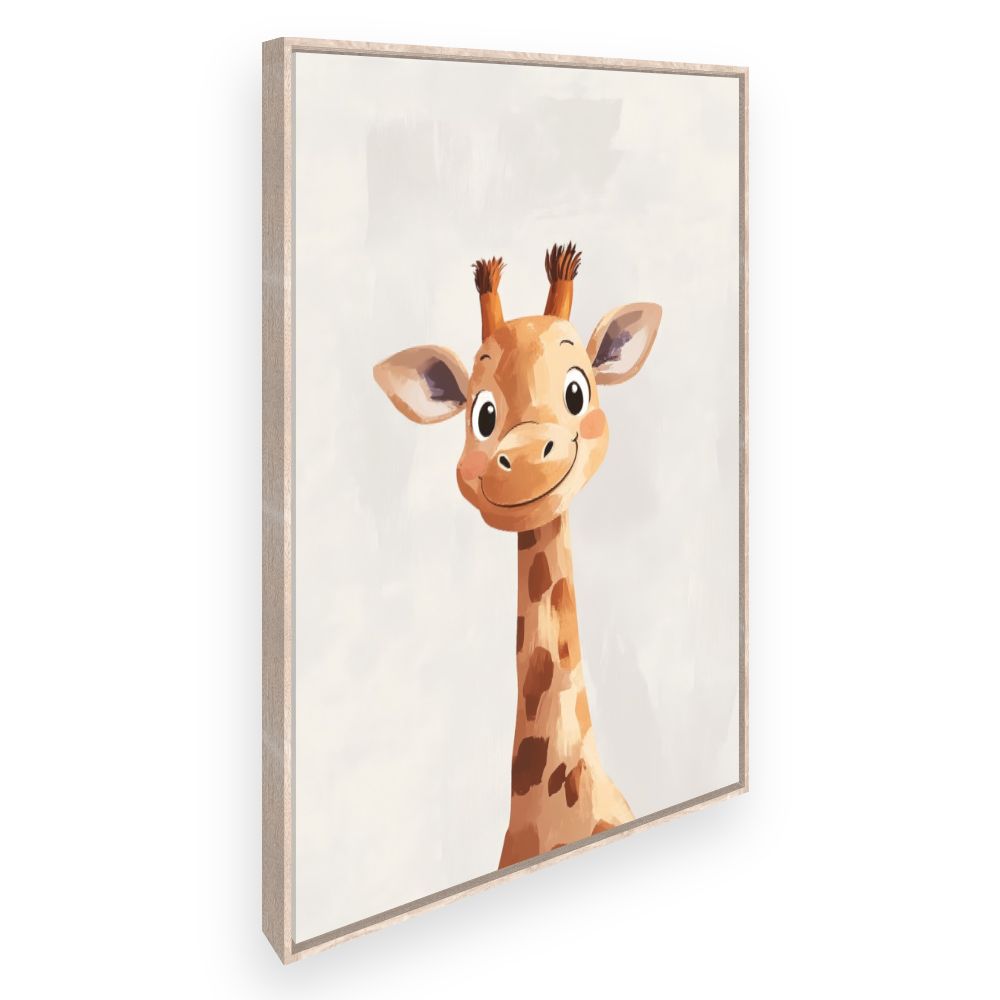 Tableau imprimé pour enfants 'Girafe souriante'