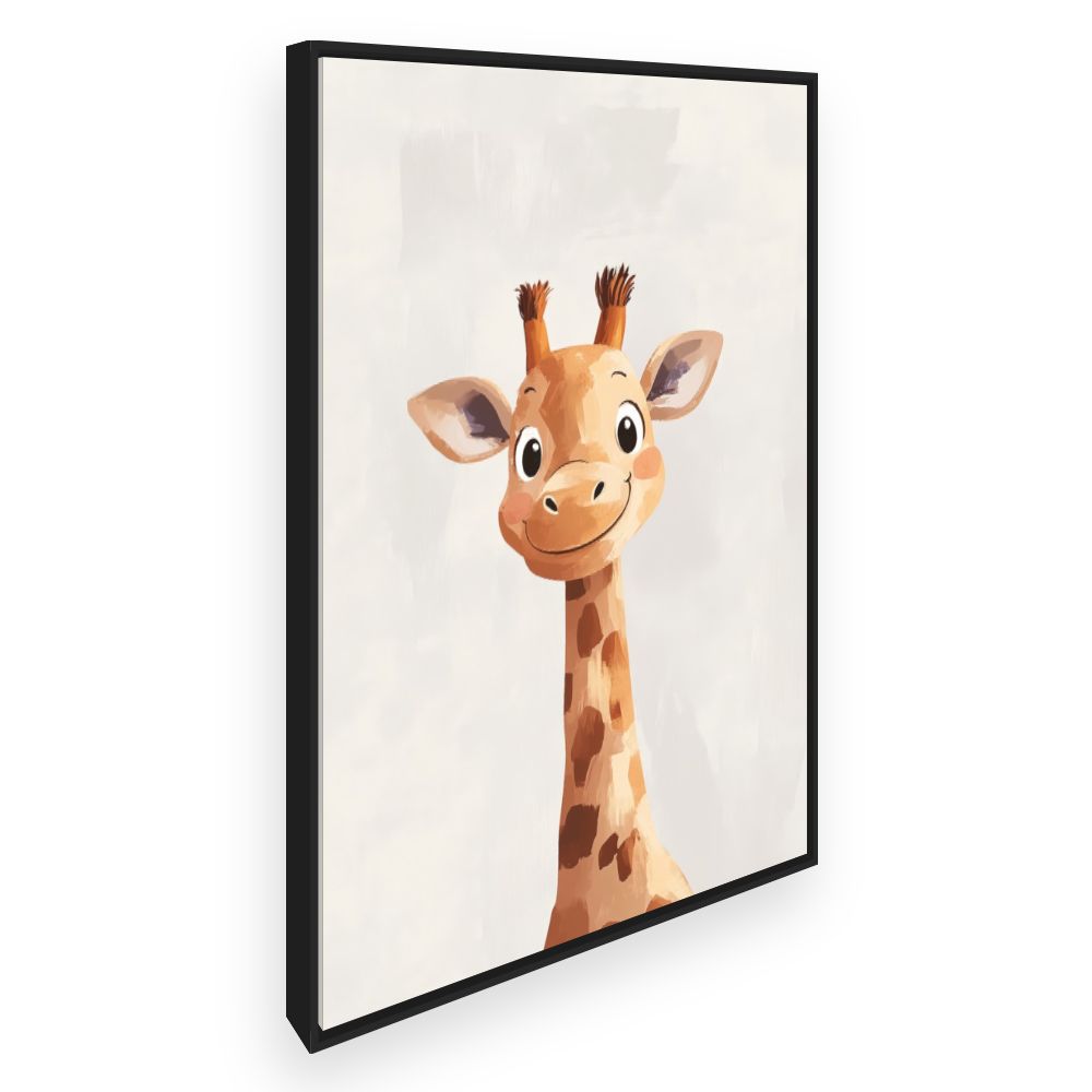 Tableau imprimé pour enfants 'Girafe souriante'