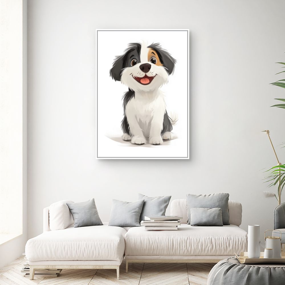 Tableau imprimé pour enfants 'Chien joyeux'