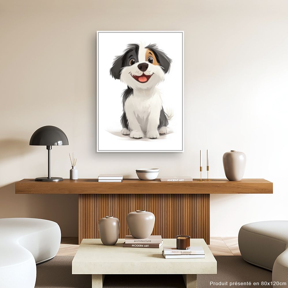 Tableau imprimé pour enfants 'Chien joyeux'