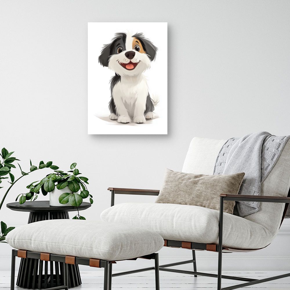 Tableau imprimé pour enfants 'Chien joyeux'
