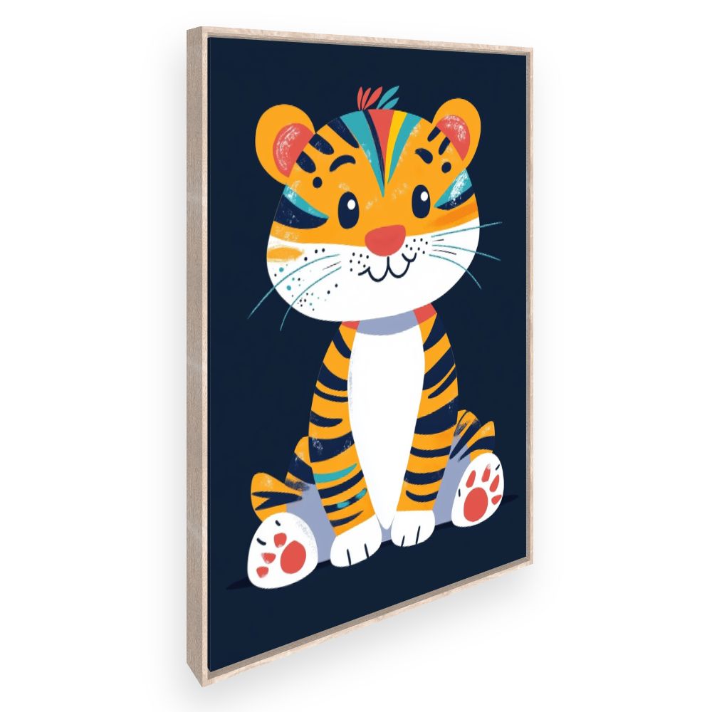 Tableau imprimé pour enfants 'Tigre adorable'