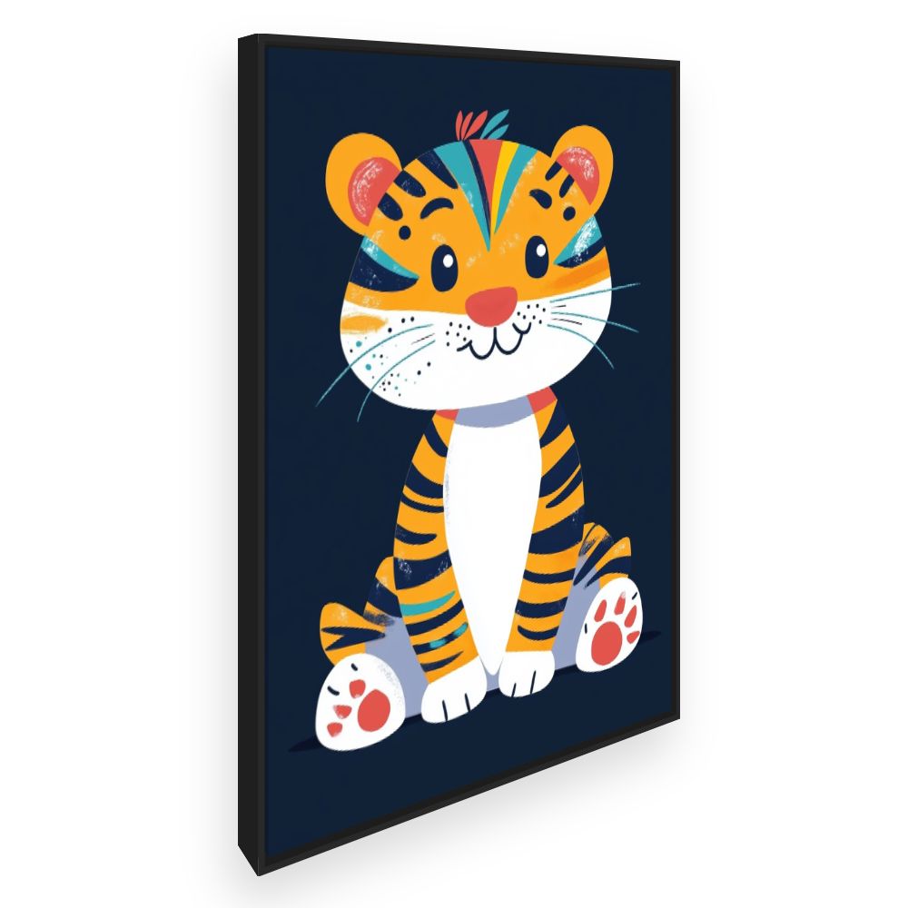Tableau imprimé pour enfants 'Tigre adorable'