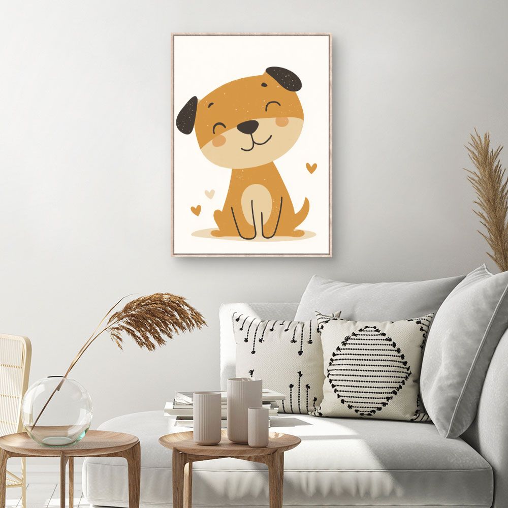 Tableau imprimé pour enfants 'Chiot adorable'