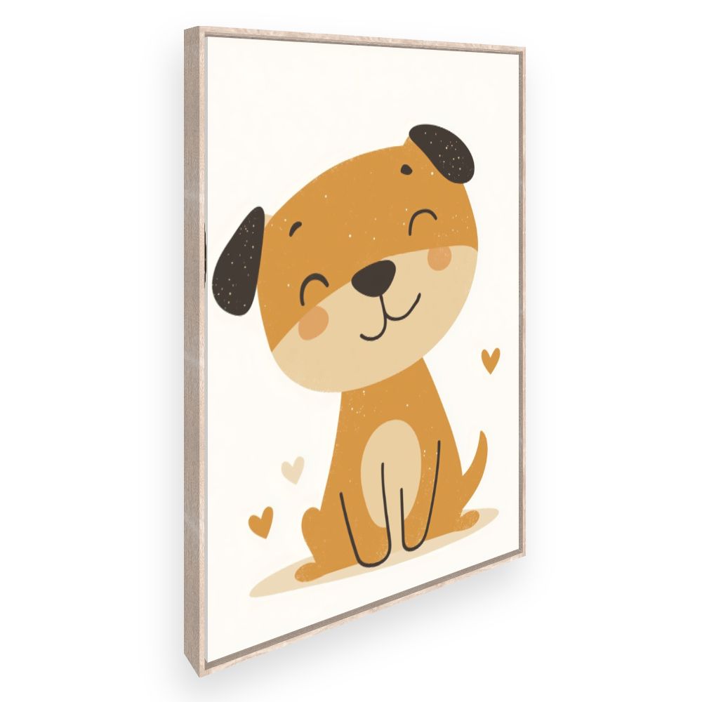 Tableau imprimé pour enfants 'Chiot adorable'