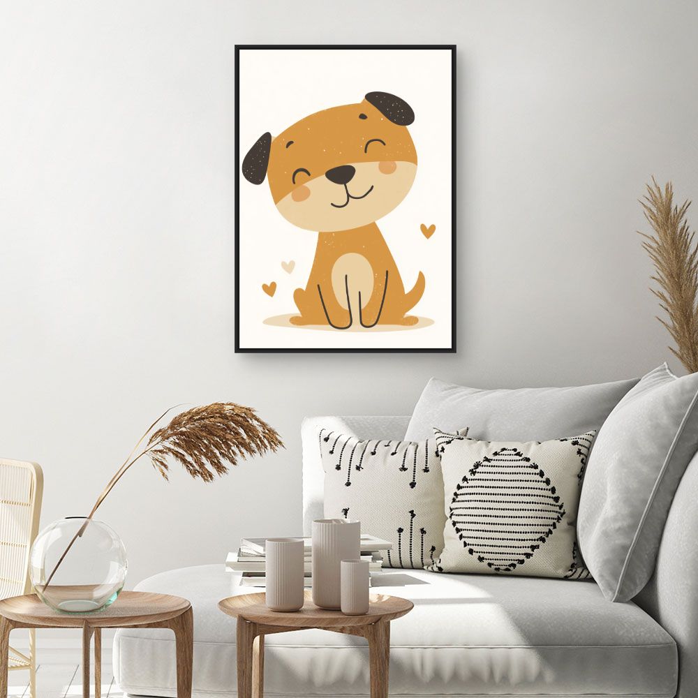 Tableau imprimé pour enfants 'Chiot adorable'