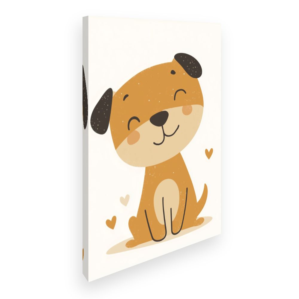 Tableau imprimé pour enfants 'Chiot adorable'