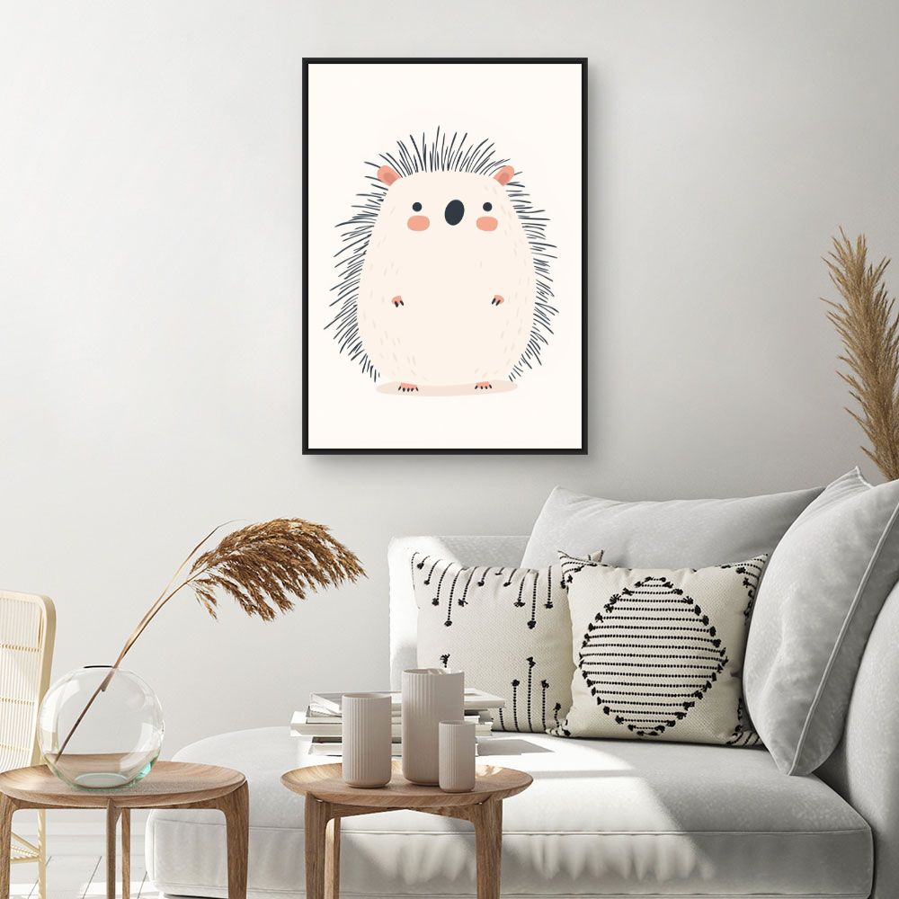 Tableau imprimé pour enfants 'Hérisson mignon'