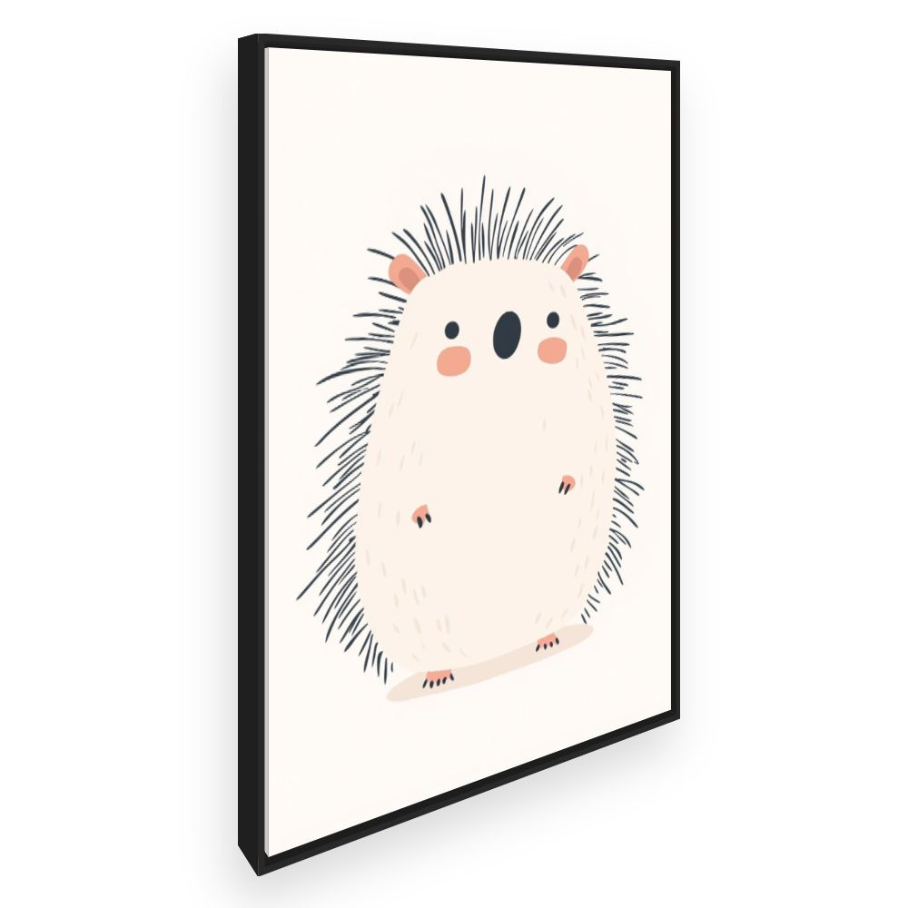 Tableau imprimé pour enfants 'Hérisson mignon'