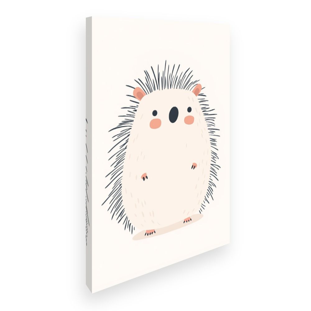 Tableau imprimé pour enfants 'Hérisson mignon'