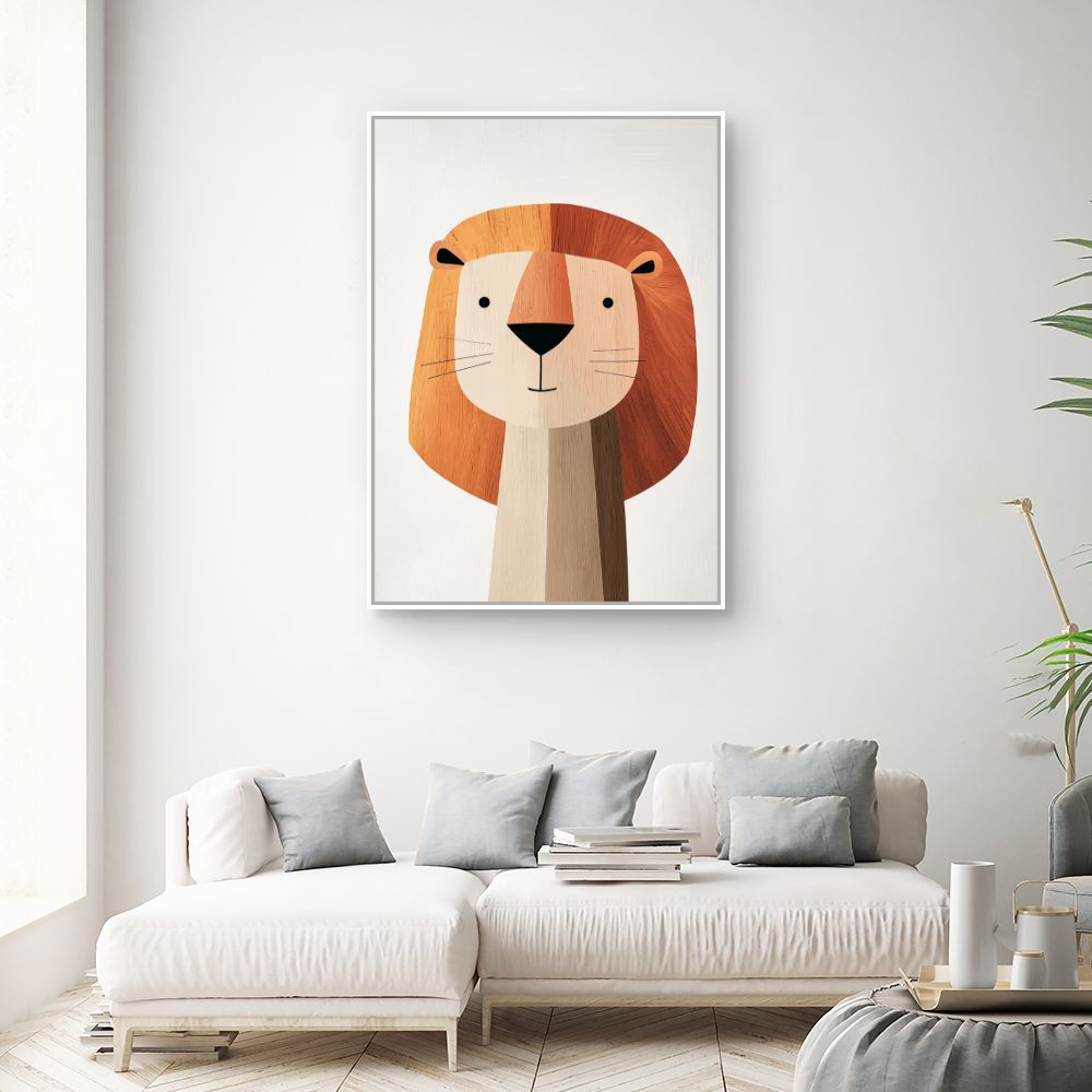 Tableau imprimé pour enfants 'Lion mignon'
