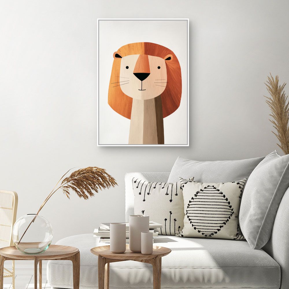 Tableau imprimé pour enfants 'Lion mignon'