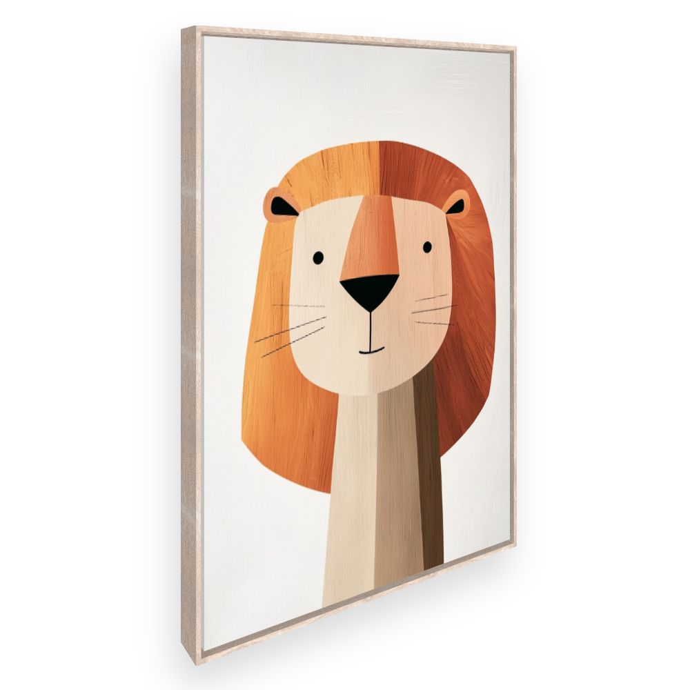 Tableau imprimé pour enfants 'Lion mignon'