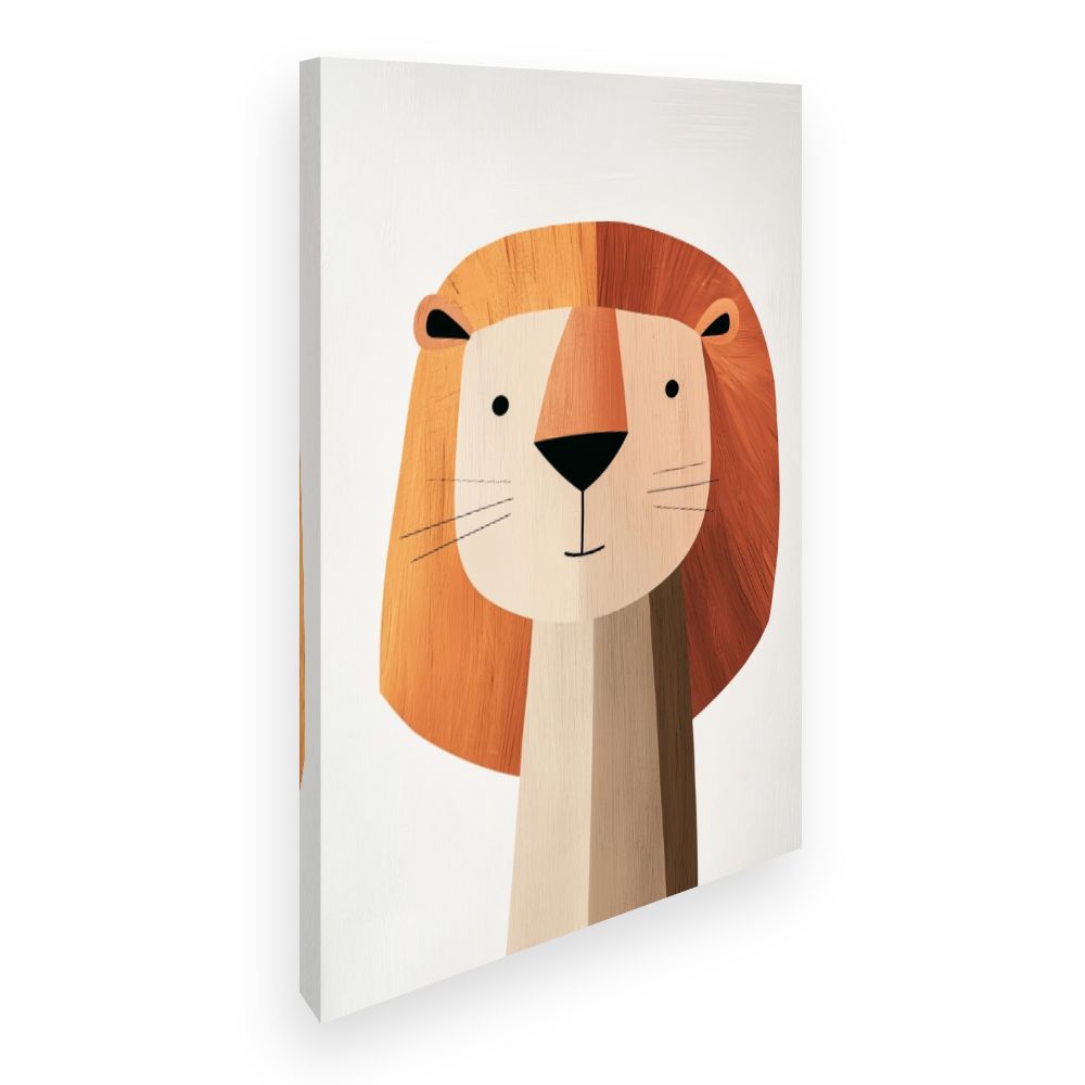 Tableau imprimé pour enfants 'Lion mignon'