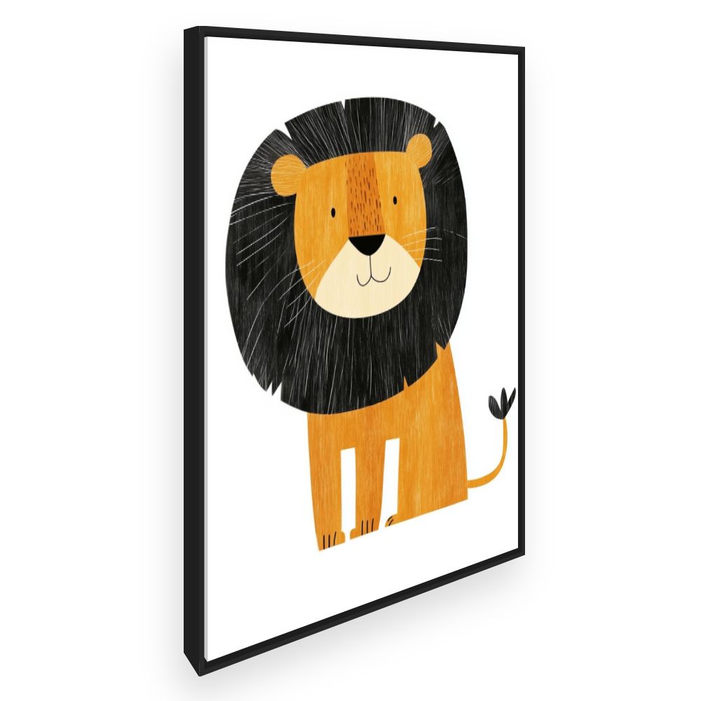 Tableau imprimé pour enfants 'Lion adorable'