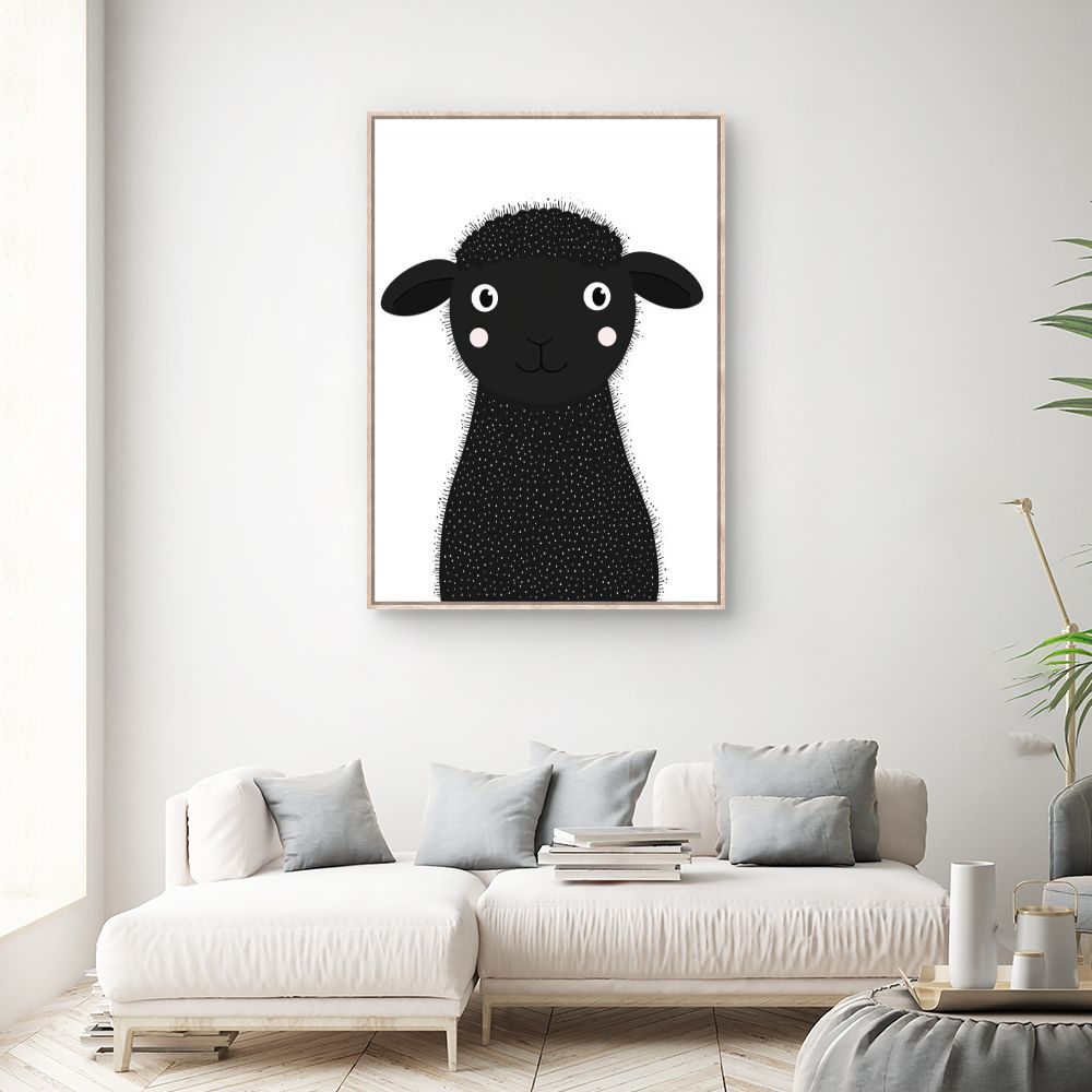Tableau imprimé pour enfants 'Mouton mignon'