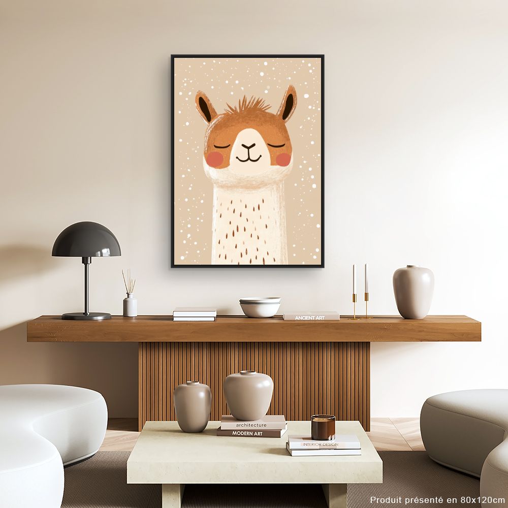 Tableau 'Lama rêveur'