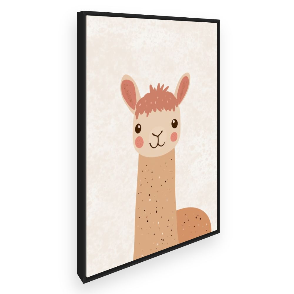 Tableau imprimé pour enfants 'Adorable lama illustré'