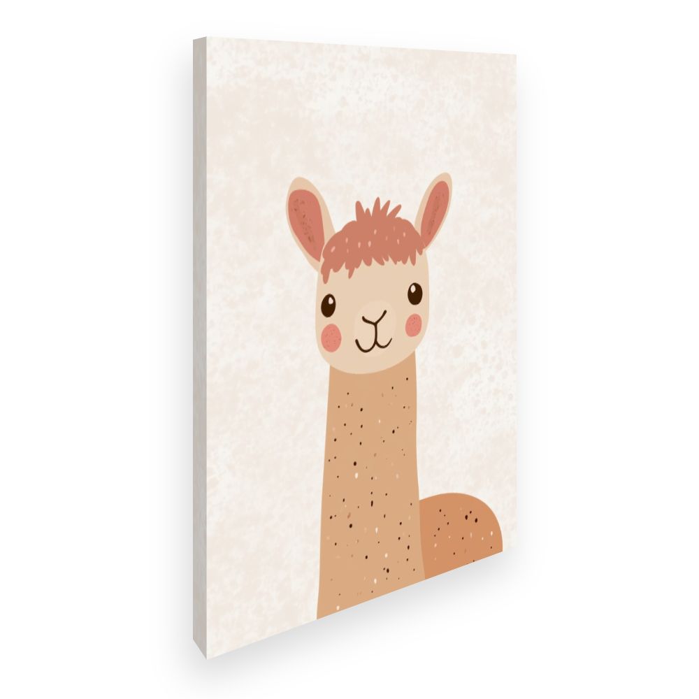 Tableau imprimé pour enfants 'Adorable lama illustré'