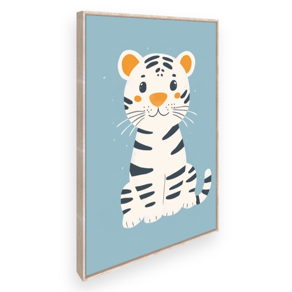 Tableau imprimé pour enfants 'Tigre mignon'