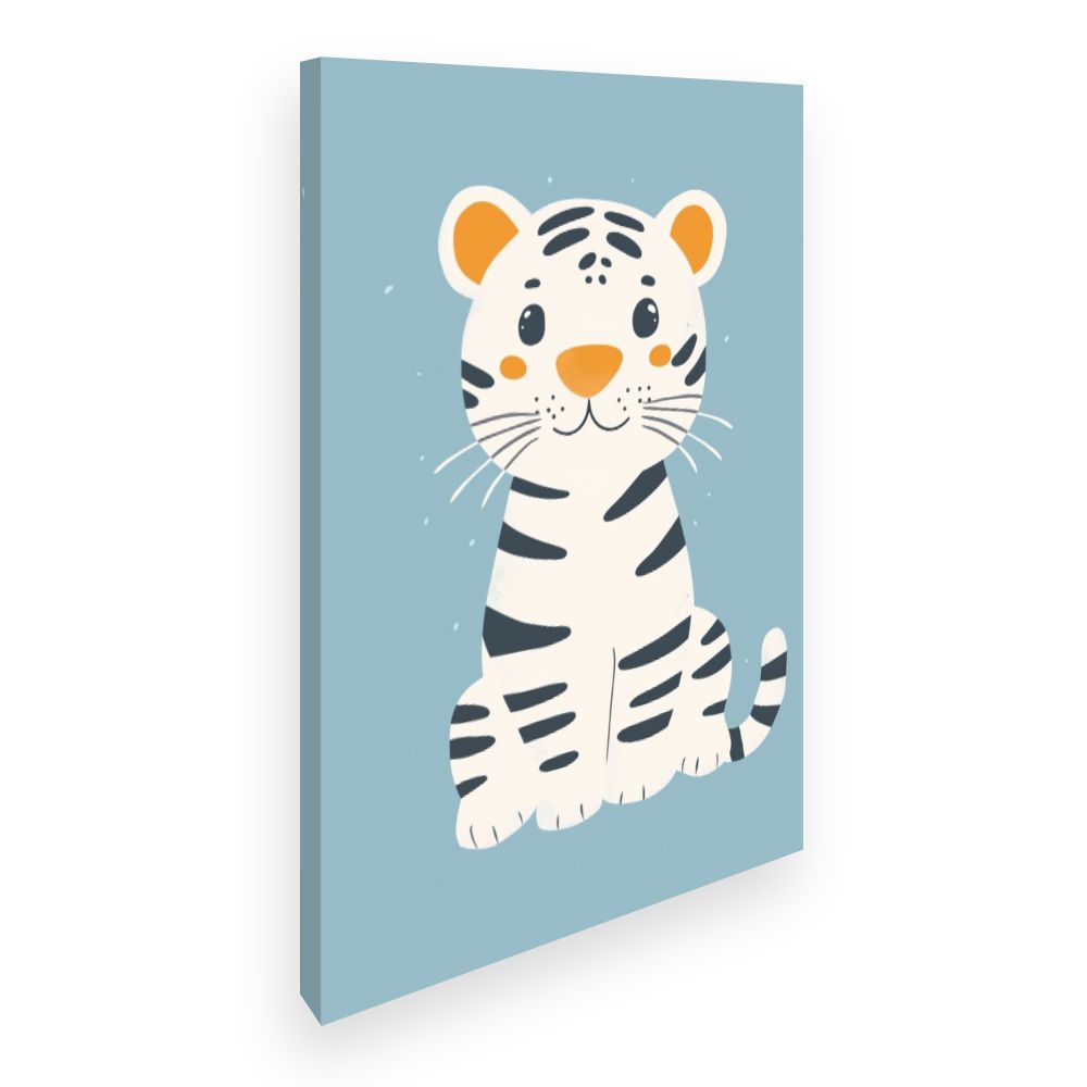 Tableau imprimé pour enfants 'Tigre mignon'