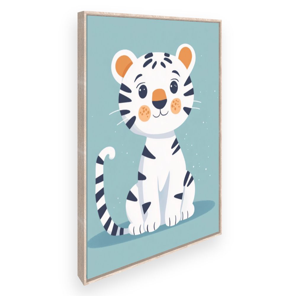 Tableau imprimé pour enfants 'Tigre mignon'