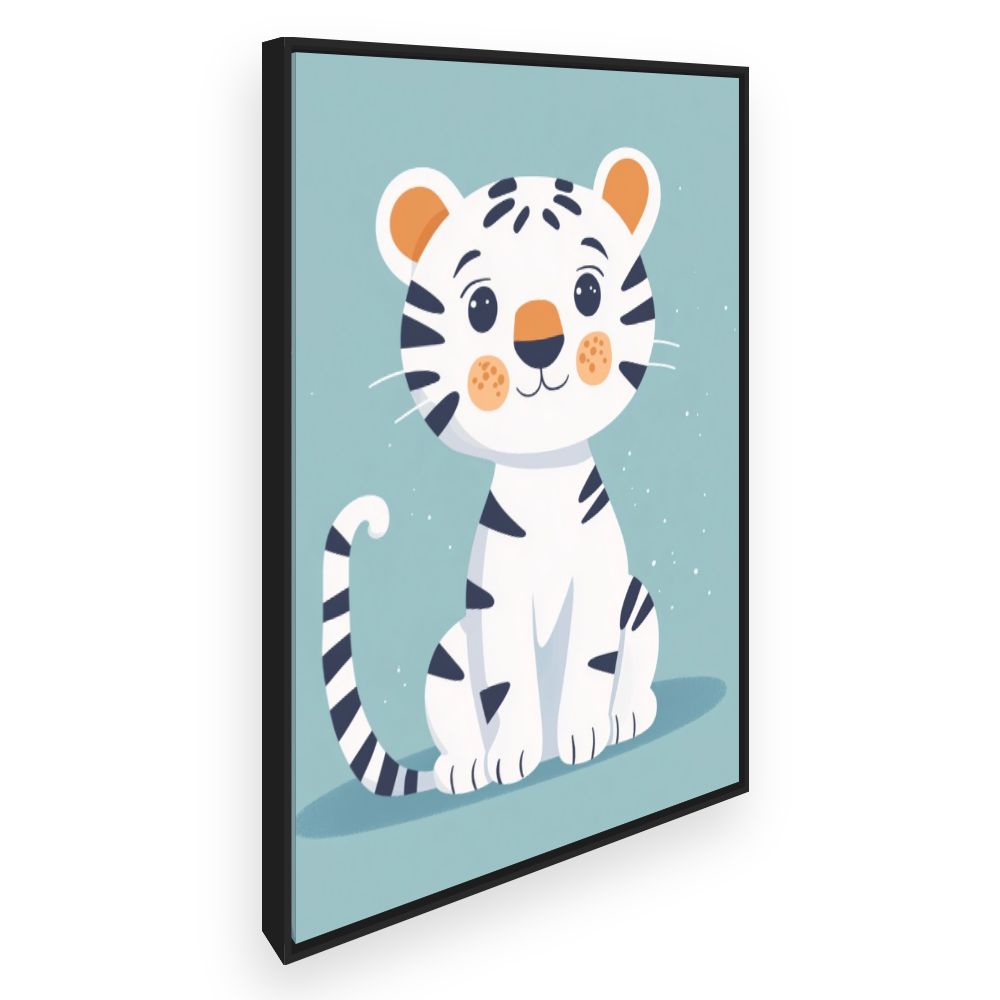 Tableau imprimé pour enfants 'Tigre mignon'