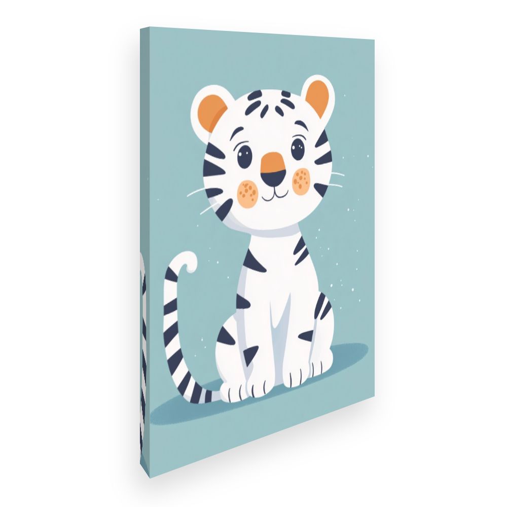 Tableau imprimé pour enfants 'Tigre mignon'