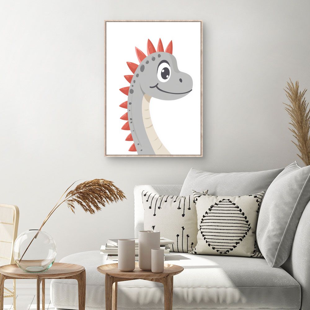 Tableau imprimé pour enfants 'Dino joyeux'