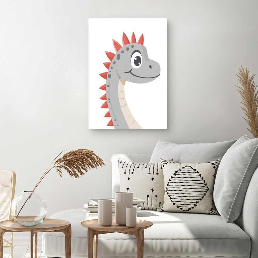 Tableau imprimé pour enfants 'Dino joyeux'