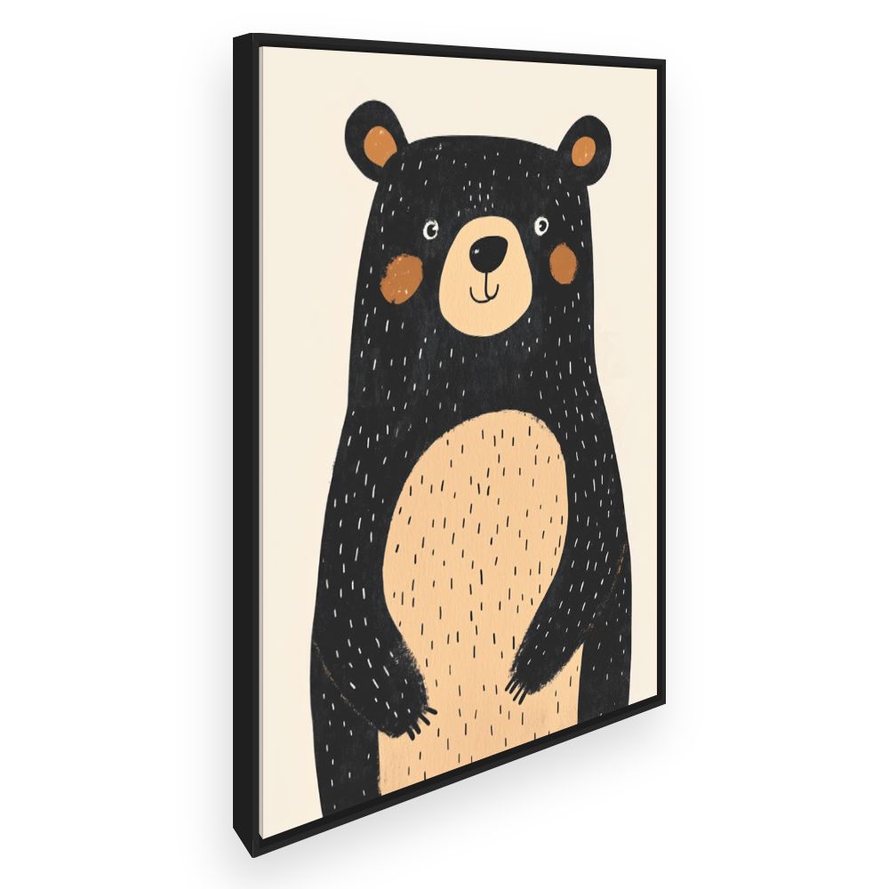 Tableau imprimé pour enfants 'Ours adorable'