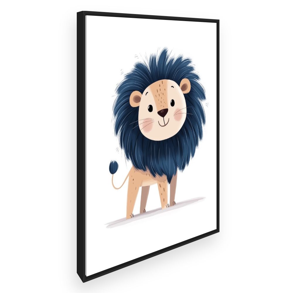 Tableau imprimé pour enfants 'Lion adorable'