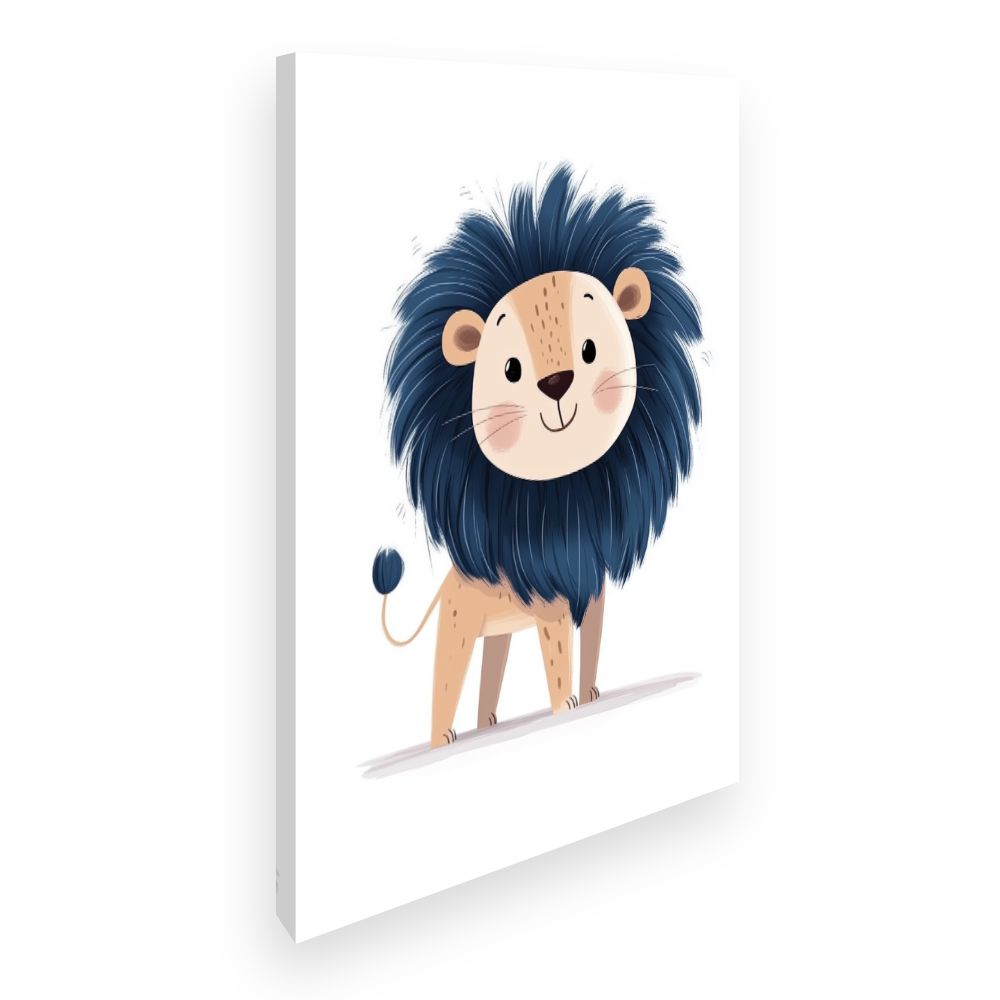 Tableau imprimé pour enfants 'Lion adorable'