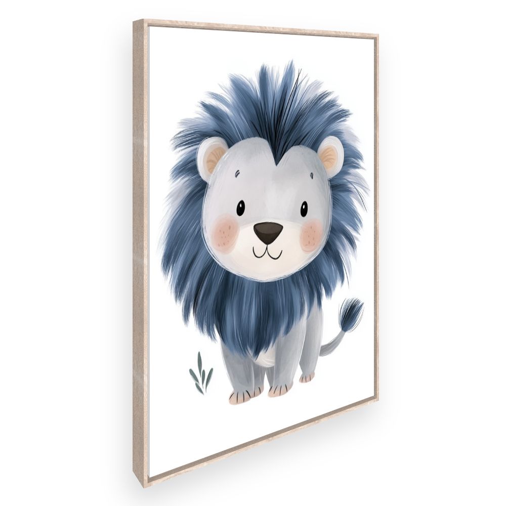 Tableau imprimé pour enfants 'Lion adorable'