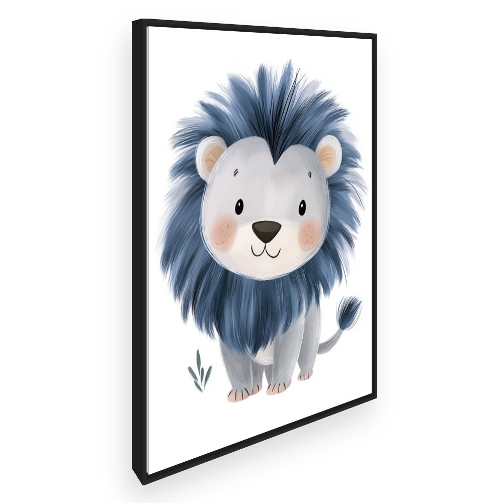 Tableau imprimé pour enfants 'Lion adorable'