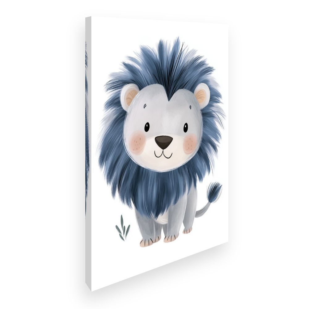 Tableau imprimé pour enfants 'Lion adorable'