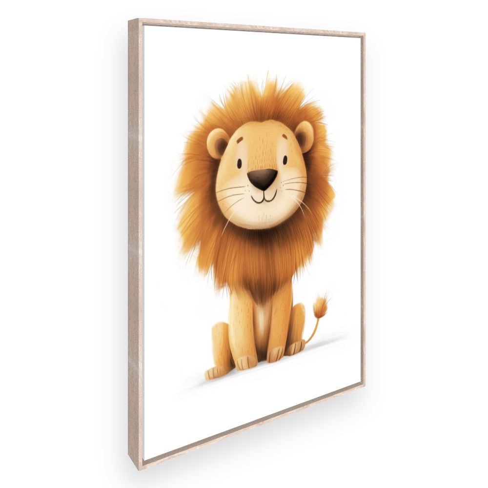 Tableau imprimé pour enfants 'Lion mignon'