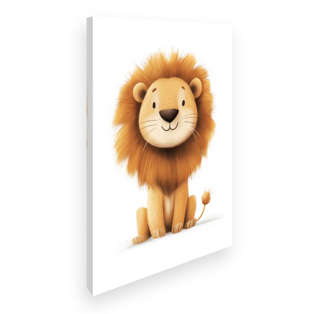 Tableau imprimé pour enfants 'Lion mignon'