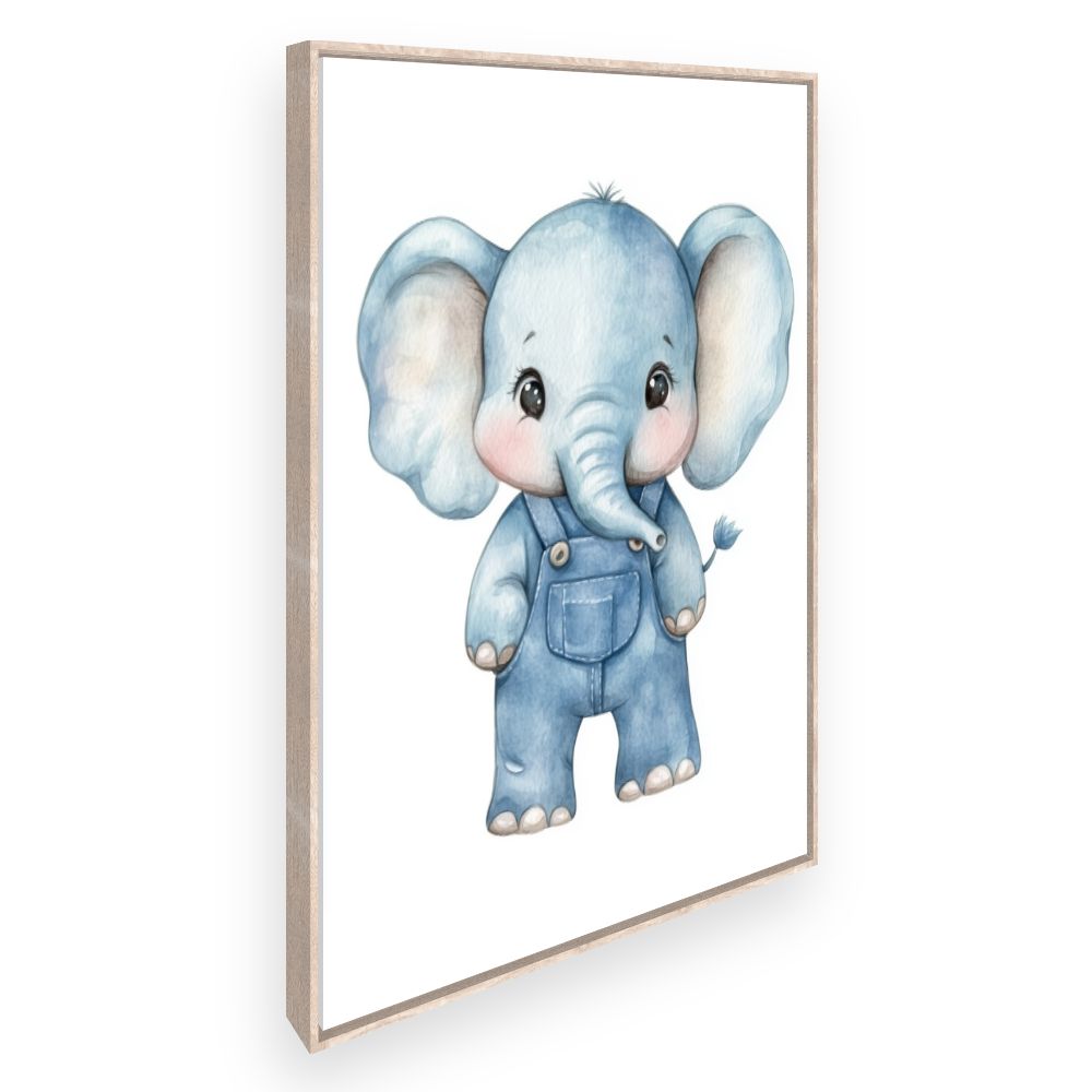 Tableau imprimé pour enfants 'Éléphant adorable'