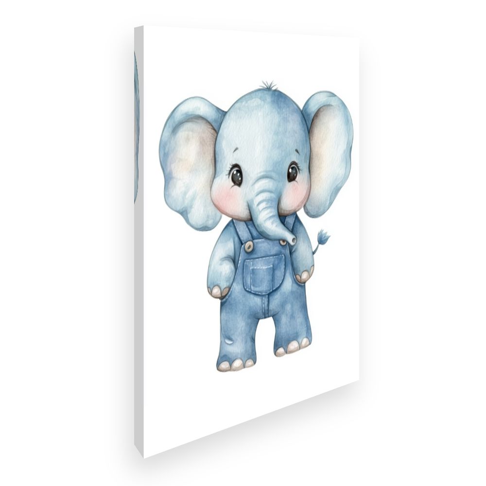 Tableau imprimé pour enfants 'Éléphant adorable'
