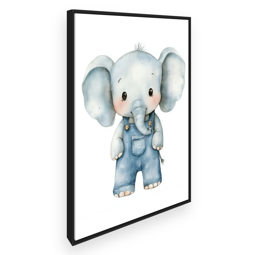 Tableau imprimé pour enfants 'Éléphant mignon'