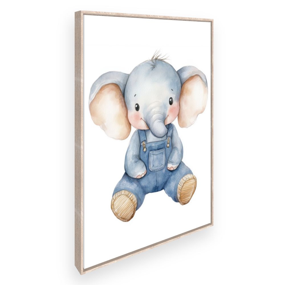 Tableau imprimé pour enfants 'Éléphant adorable'