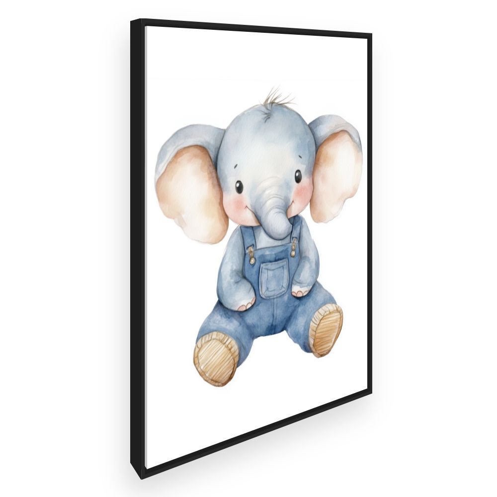 Tableau imprimé pour enfants 'Éléphant adorable'