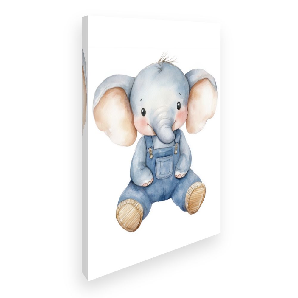 Tableau imprimé pour enfants 'Éléphant adorable'