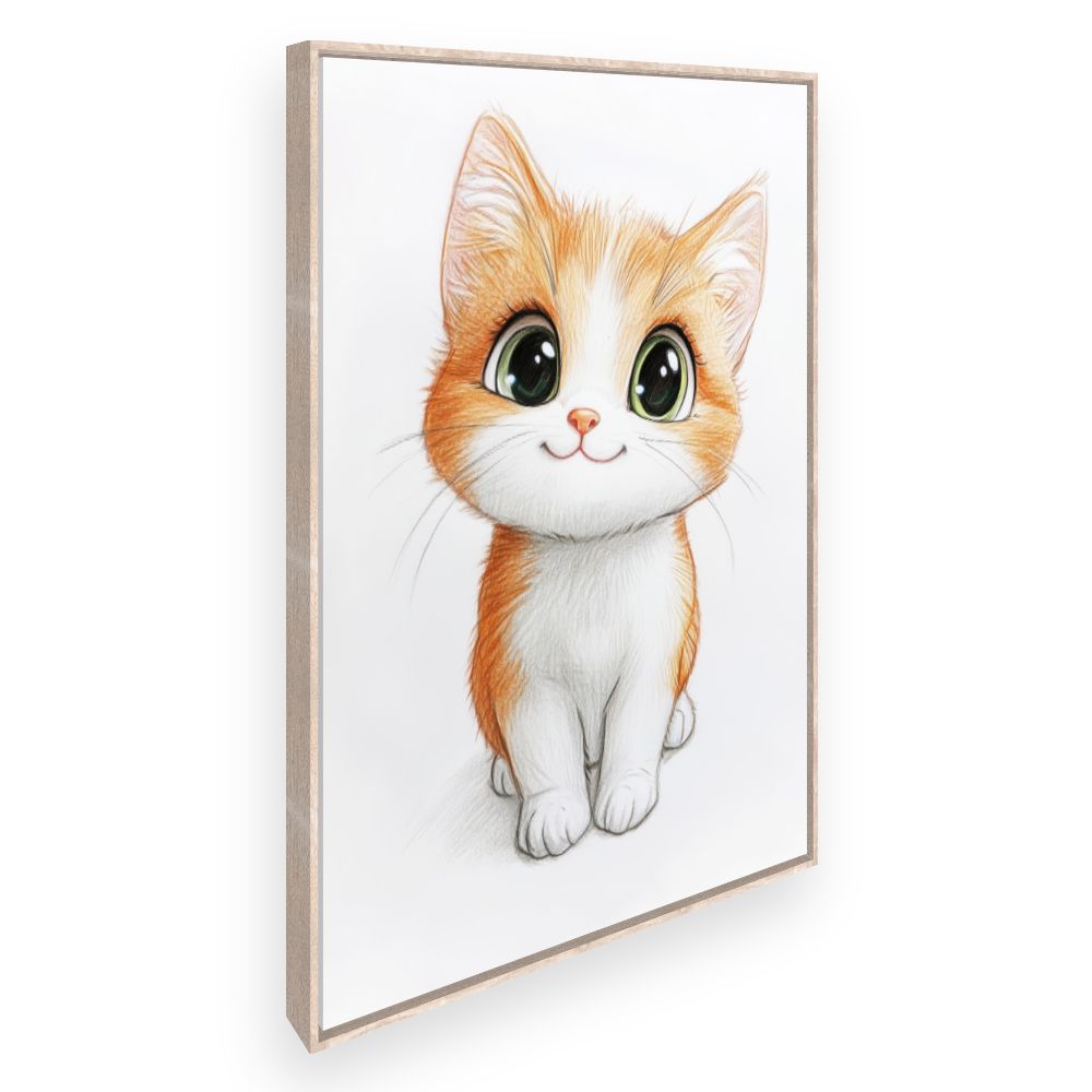 Tableau imprimé pour enfants 'Chat mignon'