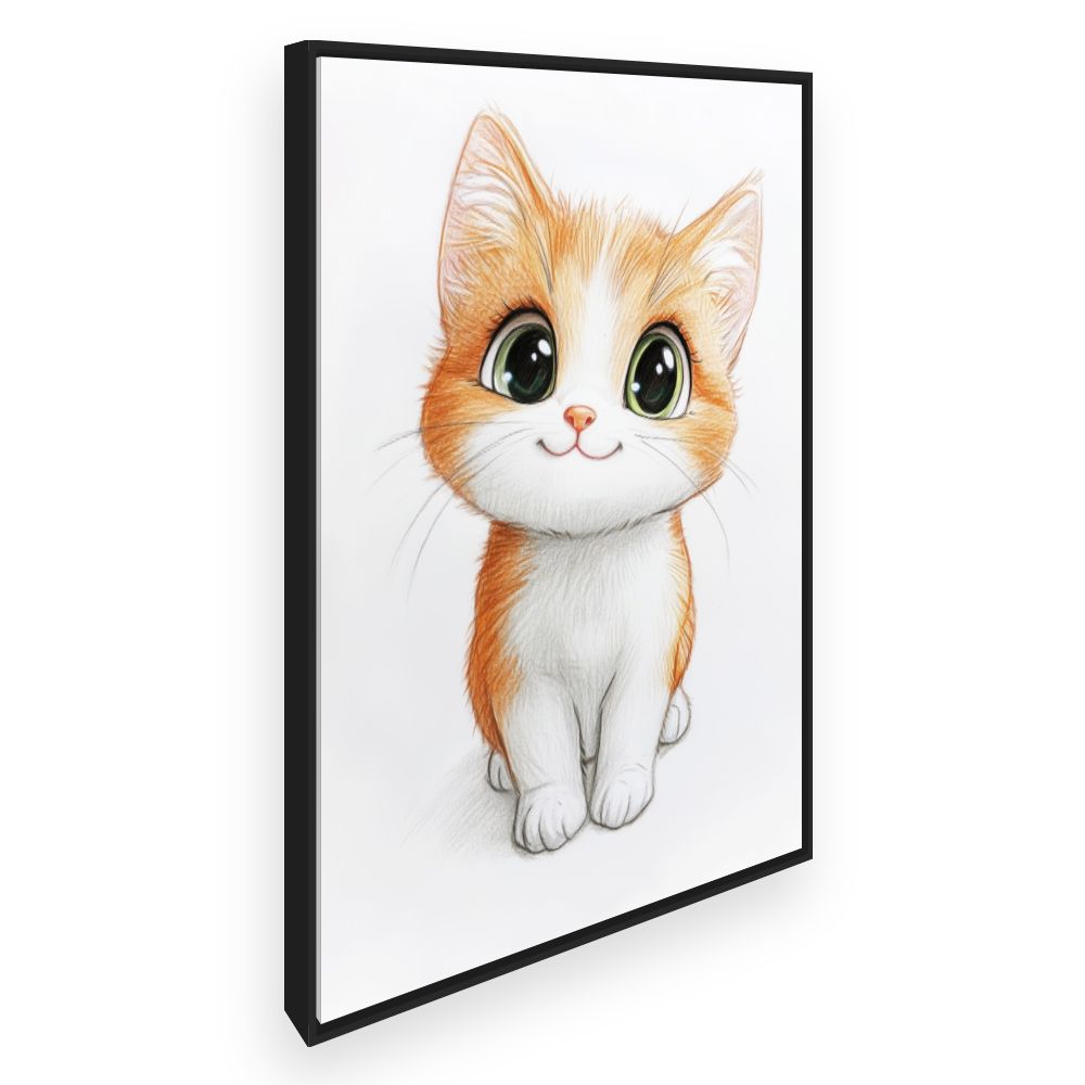 Tableau imprimé pour enfants 'Chat mignon'