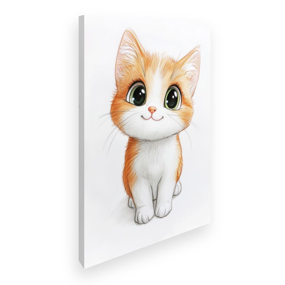 Tableau imprimé pour enfants 'Chat mignon'