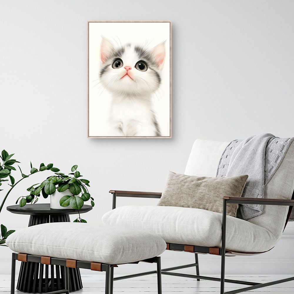 Tableau imprimé pour enfants 'Chaton adorable'
