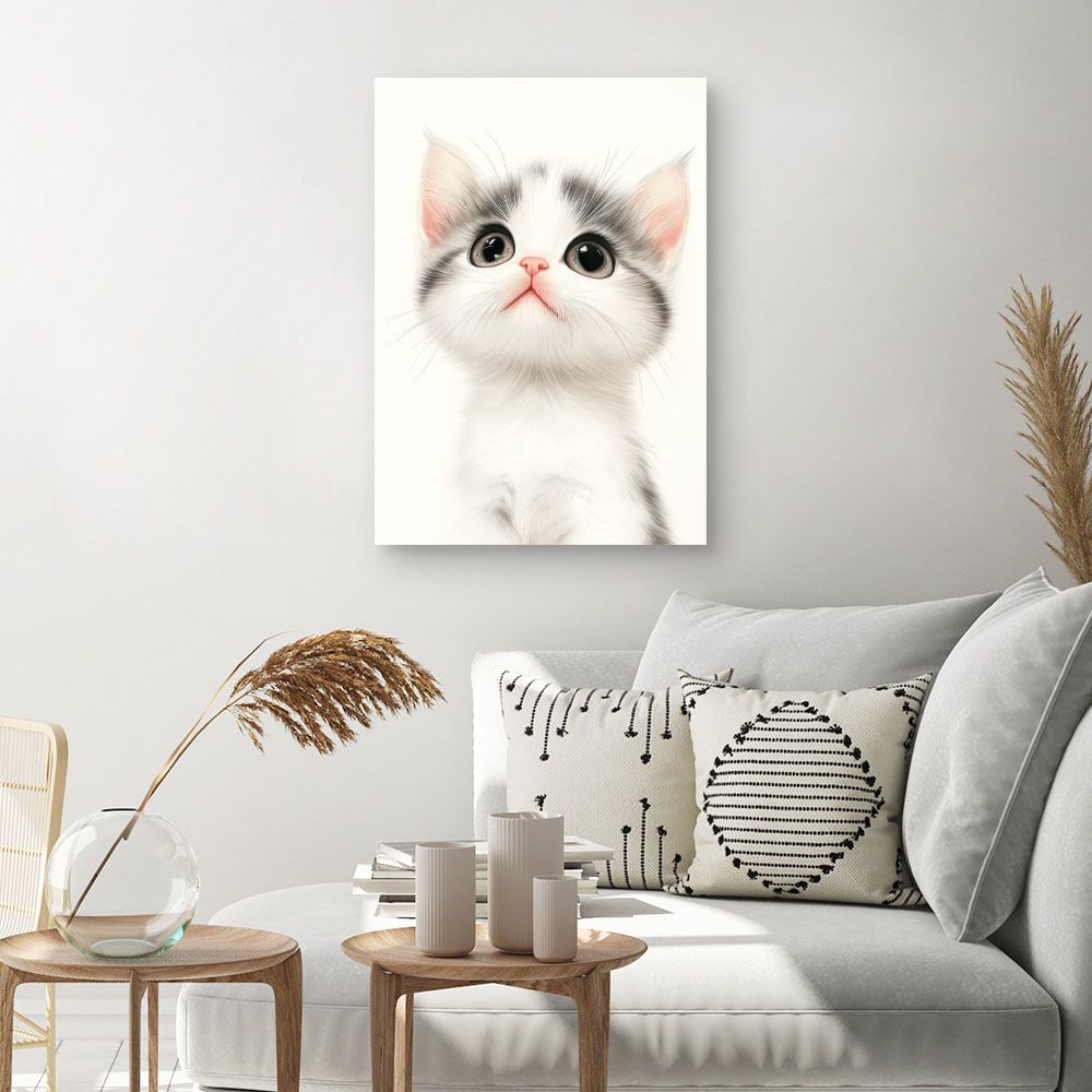 Tableau imprimé pour enfants 'Chaton adorable'