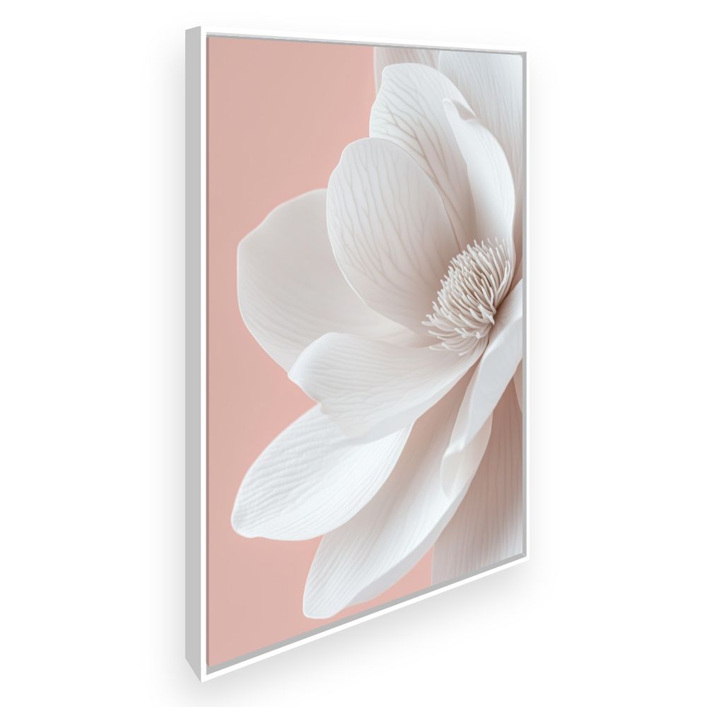 Toile Fleur élégante – toile cadre blanc (slide 2)